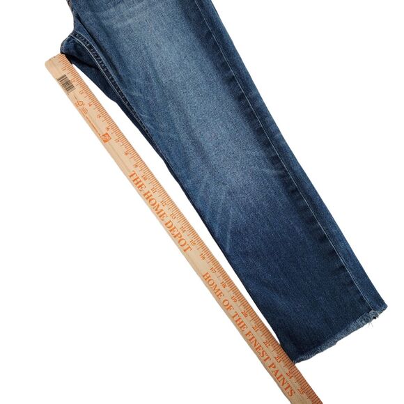Rag & Bone Dre Low Rise Slim Boyfriend Jeans Womens Size 26 Raw Hem Blue Denim - Picture 7 of 8